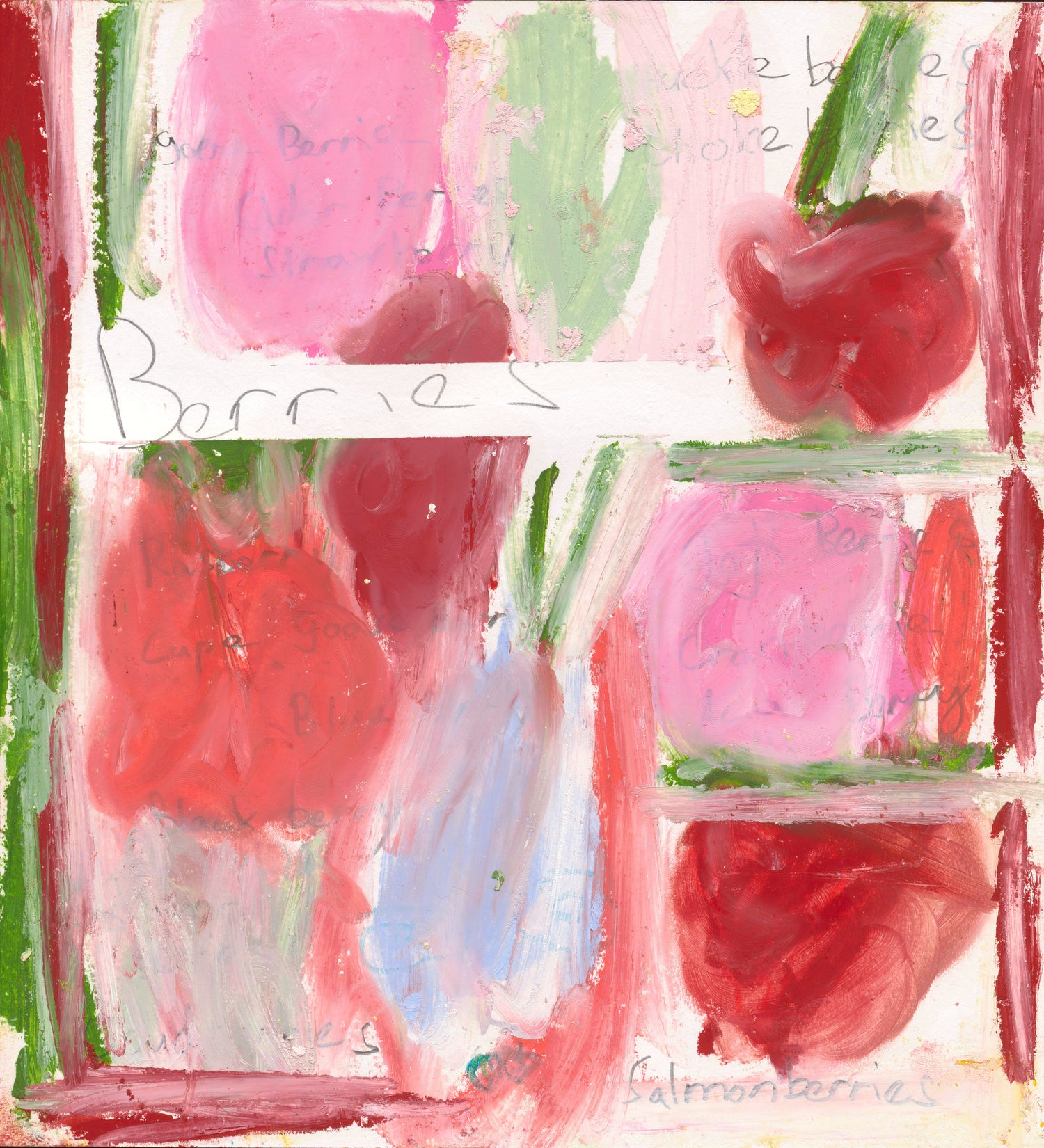 Abstract illustration of berries, drawn by Chef Daniel Humm 